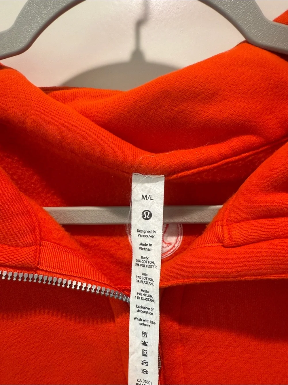 lululemon athletica Bright Orange Half-Zip Crew Pullover